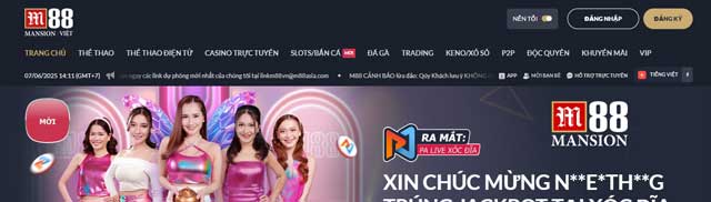 Truy cập link đăng ký M88 chính thức